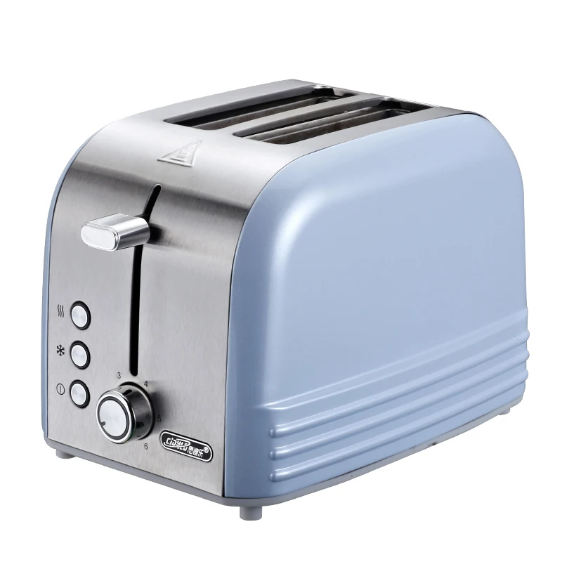 

Retro Toasters 2 Slices Stainless Steel Toaster Automatic Fast Heating Bread Toaster Home Breakfast Maker Kitchen Appliances