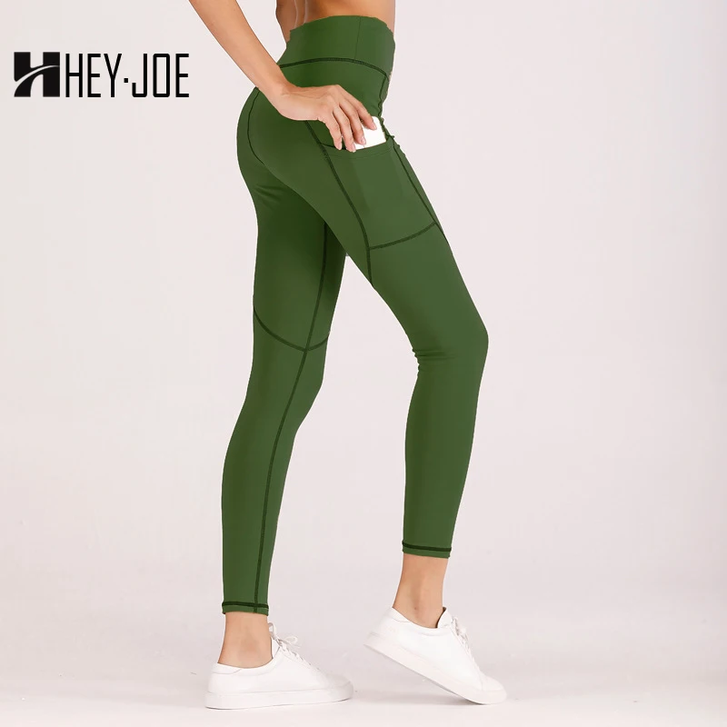 Леггинсы HEYJOE для фитнеса сексуальные пуш ап с сердечками тренировок боковыми