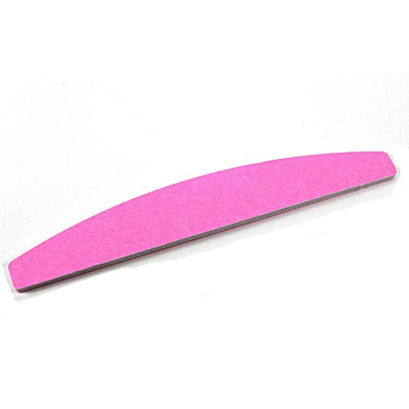 1Pcs Pink Nail File 200/240 Nail Art Sanding Sandpaper Buffing Manicure Tools Double Side Grit