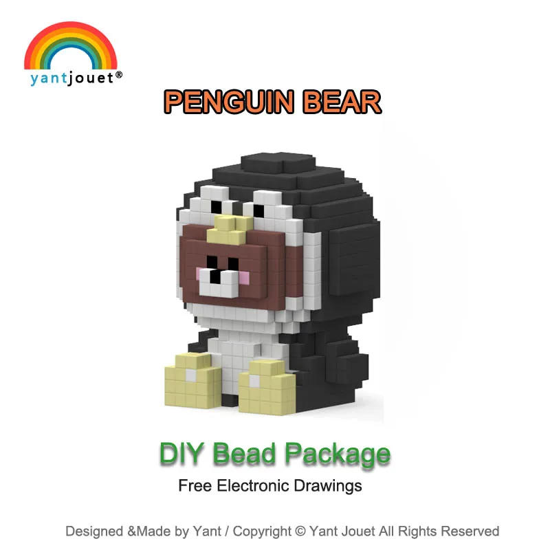 

Yant Jouet 2.6mm/5mm Beads DIY Package Cartoon Bear Kawaii Penguin Hama Beads Perpel Beads Black white gift kids toy