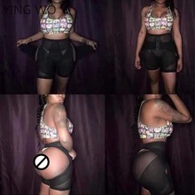 Черный/бежевый твердый контроль животика триммер трусики кружевной подол размера плюс подтяжка прикладом высокий послеродовой пояс Корректор тела 4XL