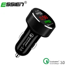 

Essien Dual 2 USB Charger Car Charger Adapter Charging for Phone for iphone X 7 8 Xiaomi Samsung Quick Charger 3.0 Fast Charger