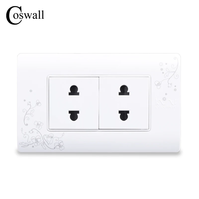 Универсальная настенная электрическая розетка COSWALL многофункциональная с 4