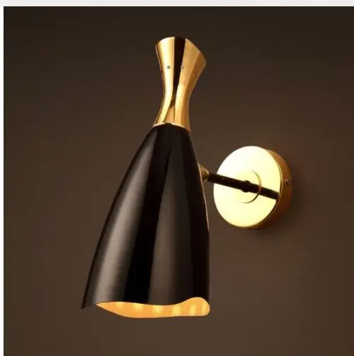 

Post-modern restaurant cafe mirror front lamp two source plated and painted wall light bedside corridor wall lamp