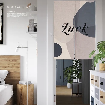 

Simple Geometric Pattern Kitchen Restaurant Decor Half-curtain Window Short Linen Door Curtains locker room Occlusion