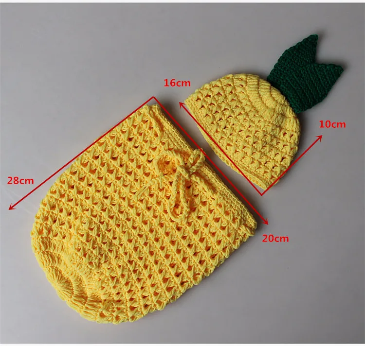 Abacaxi Forma Newborn Fotografia Props Bebê Crochet