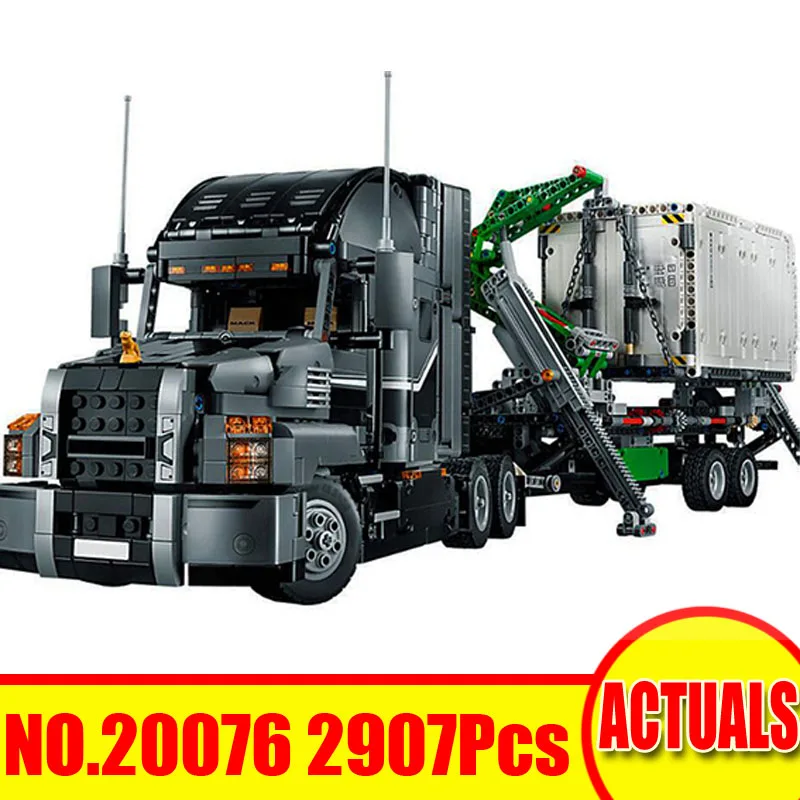 

2907Pcs 20076 Lepin Technic Figures Mack Anthem Truck Model Kits Building Blocks Bricks Sets Toys For Children Compatible 42078