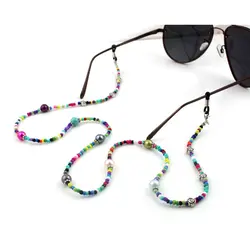 Новые очки для чтения цепи красочные бисером солнцезащитные очки держатель шейный ремень Металлические цепи веревки очки аксессуары