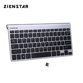 

Zienstar UK Language Ultra Slim 2.4G Wireless Keyboard for Macbook/PC computer/Laptop / Smart TV with USB Receiver