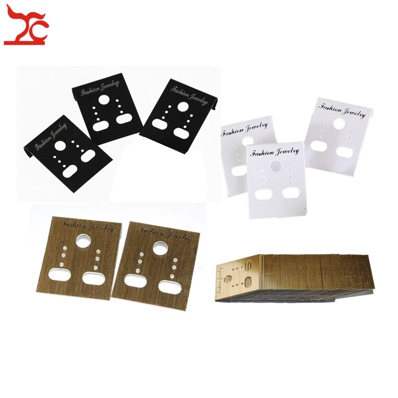 Wholesale 100Pcs Fashion Jewelry Earring Card Plastic Earring Stud Organizer Holder Hanging Display Card Studs Holder 30*40MM