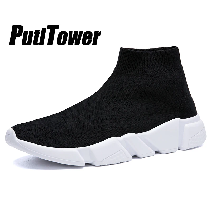 

Plus Size Breathable Men Casual Shoes Outdoor Mens Trainers Slip On Fashion Socks shoes Sneakers Chaussures Femme Calzado Mujer