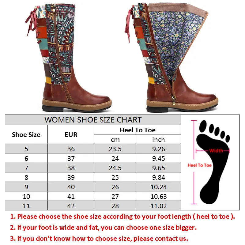 Tanie Socofy Vintage buty ze skórki cielęcej damskie buty artystyczny retro buty motocyklowe z prawdziwej skóry strona z nadrukiem na zamek błyskawiczny koronka z tyłu Botas