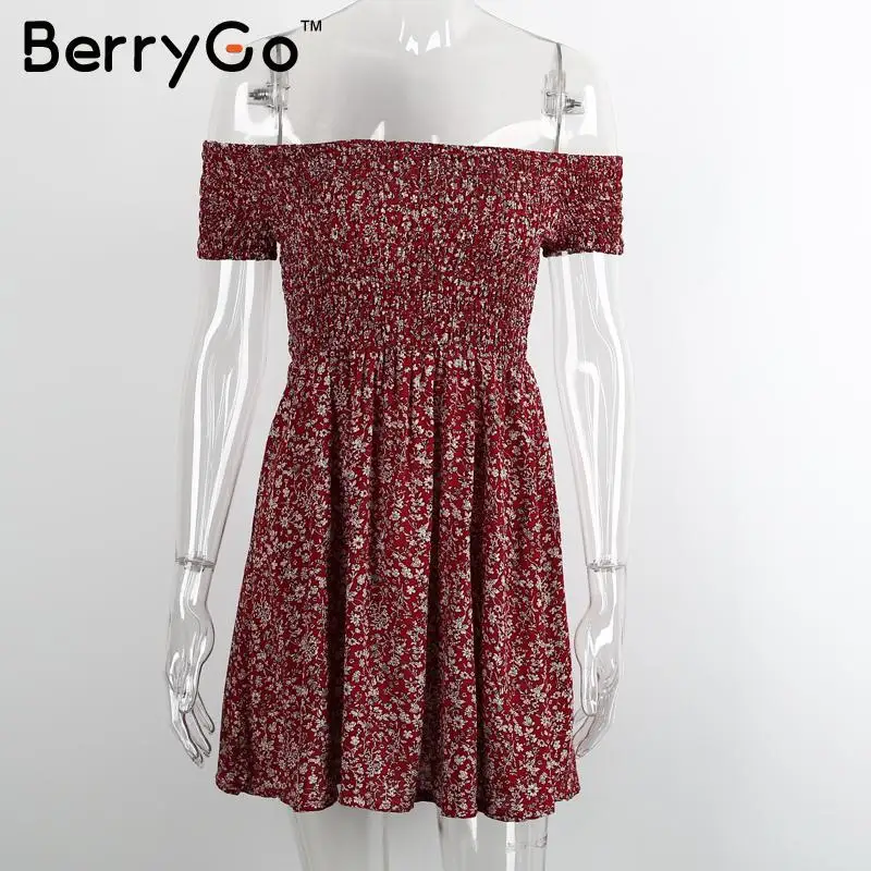 Платье женское летнее с открытыми плечами высокой талией и принтом|dresses for short