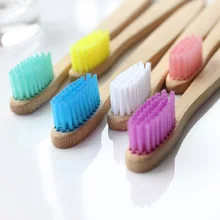 Зубная щетка из натурального бамбука Мягкая Щетина зубная щетка маленькая щетка головка зубная щетка для гигиены полости рта Зеленая Деревянная цветная Щетка скребок для языка