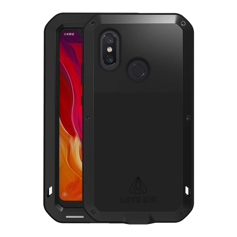 С закаленным стеклом алюминиевый металлический чехол для Xiaomi Mi 8 Mi8