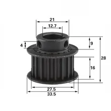 Carving machine synchronous wheel 5M gear steel 18teeth bore 12 7mm 14mm for width belt 13mm