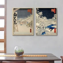 Японский традиционный Пейзаж Плакат холст Художественная печать, японский стиль холст живопись Настенная картина домашний Декор стены