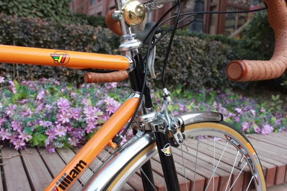 Flash Deal 700C road bike 27 speed bike retro bicycle CR-MO frame / fork city bike frame color / height can be customized Reynolds520 frame 17