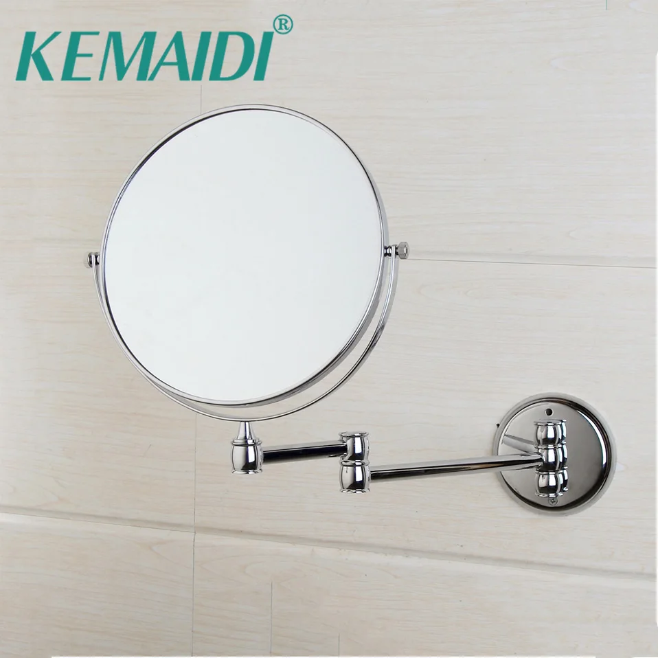 Kemaidi Chrome Round Doublesided 3x Magnifying Mirror 8" Wall Mirror