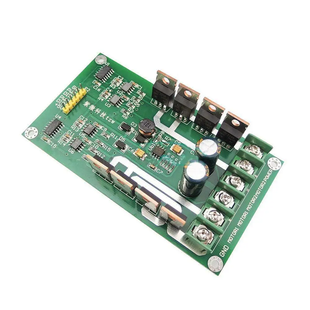 

Dual Motor Driver Module Board H-Bridge DC MOSFET IRF3205 3-36V 10A Peak 30A(Green Board)