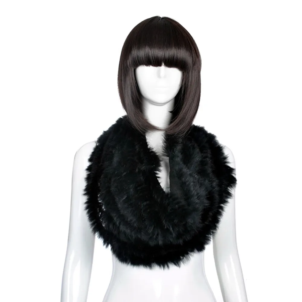 

ZY86020 Real Fur Accessory Autumn Women Real Knitted Rabbit Fur Fashion Neckwarmers Women Neckerchief 10 Colors Shipping Free