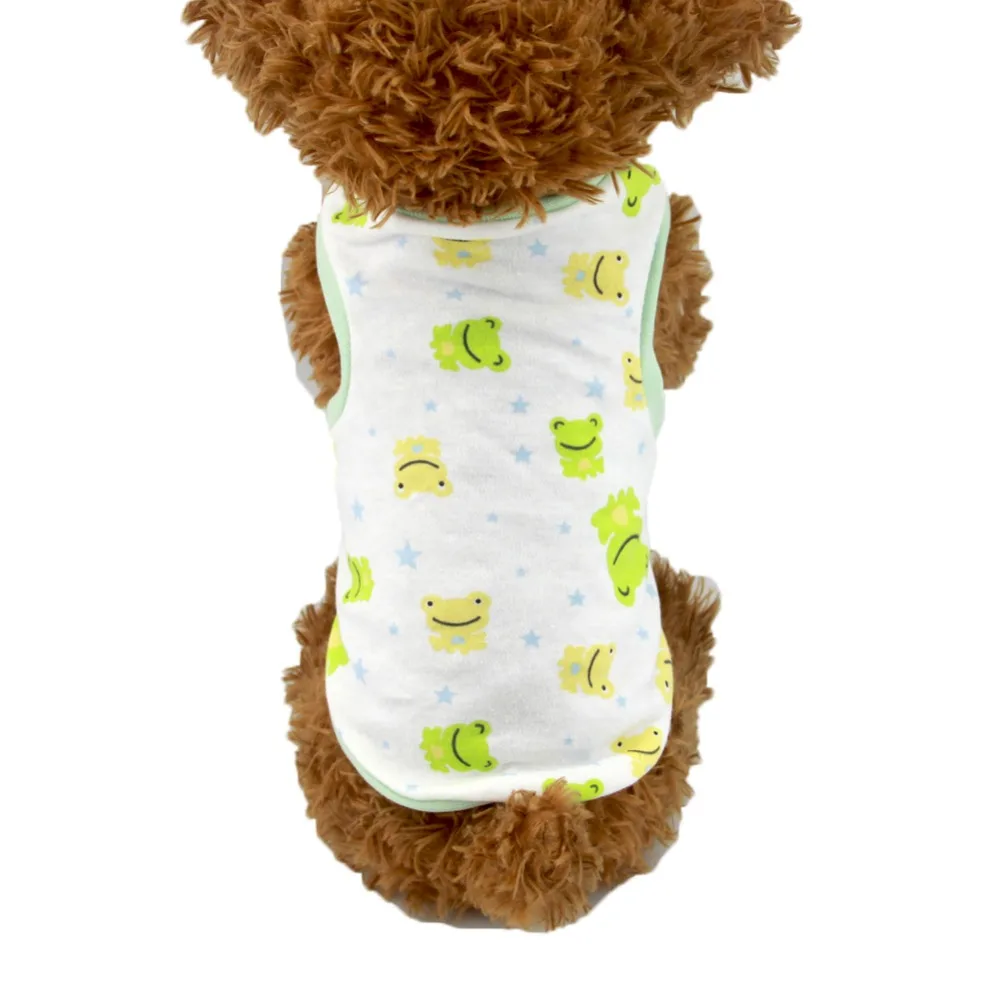 Лето домашнее животное собачья жилетка, одежда для малых и средних собак с принтом в виде щенка футболки йоркширского терьера дышащая одежда 13 Цветов