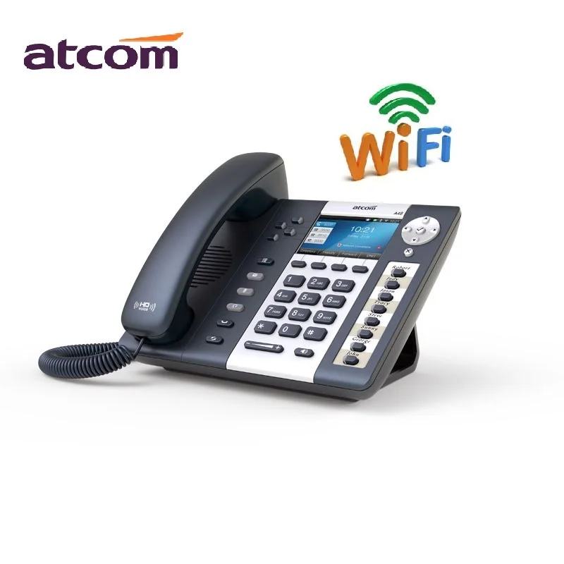 Телефон ATCOM A48W VOIP SIP Wi Fi беспроводной бизнес телефон начального уровня с цветным