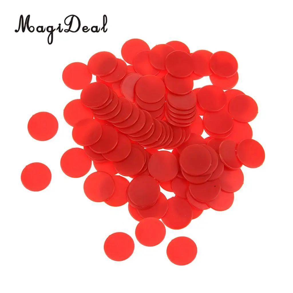 100x 18mm New Plastic Counters Board Game Party Table Game Tiddlywinks Teaching Aid Math Counting Toys for Kids Children