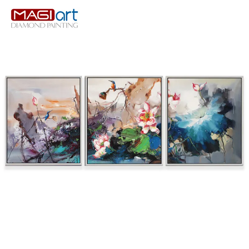 

Diamond painting accessories,Diamond embroidery,5D DIY mosaic Diamant, picture of rhinestone,full round Lotus landscape ZML010