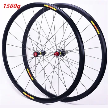 

Rujixu Road Bike Wheelset 700C Front 20 Rear 24 Holes 8/9/10/11 Speed Bicycle Wheels Ultralight 1560g