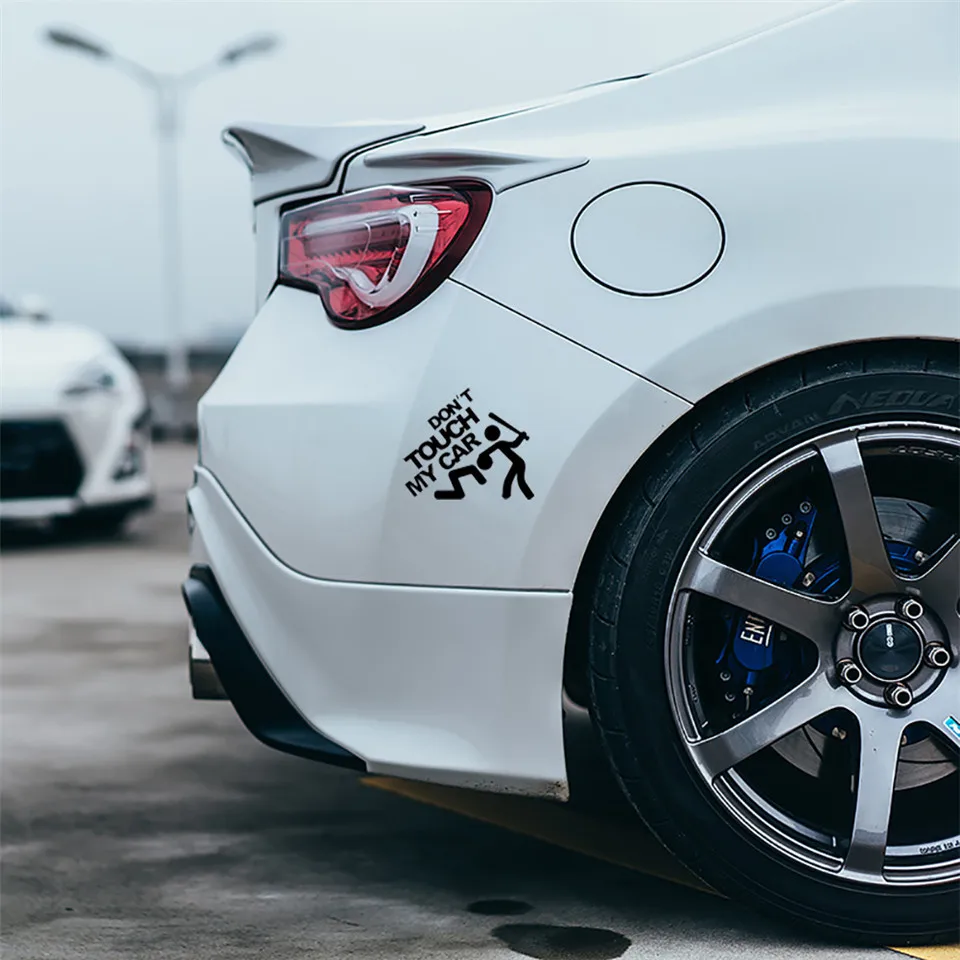 Safety Warning Vinyl Car stickers DO NOT TOUCH MY CAR  car motorcycles decal styling accessories (4)