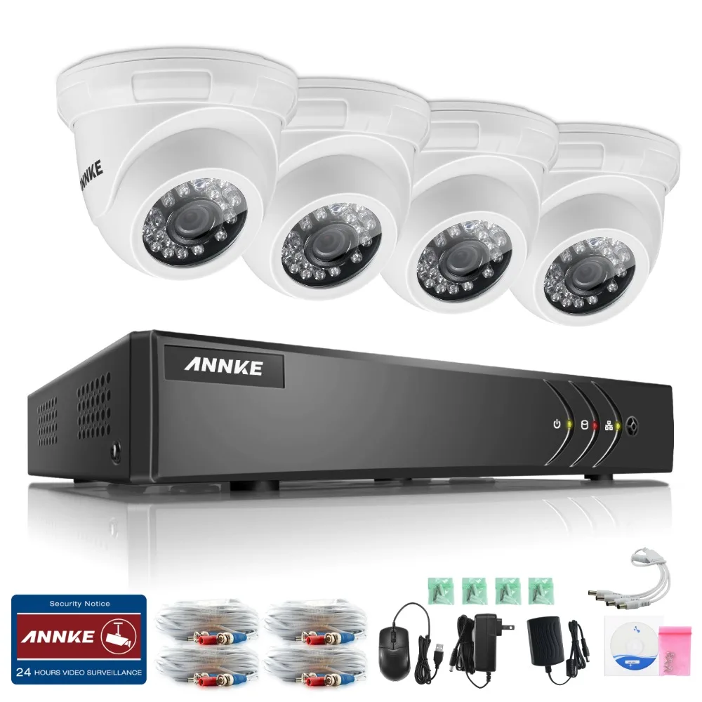 imágenes para Sistema 4CH HDMI ANNKE TVI AHD 1.0MP Cámara CCTV DVR 4 UNIDS IR Seguridad Al Aire Libre Sistema de Cámaras De Vigilancia imágenes para Sistema 4CH HDMI ANNKE TVI AHD 1.0MP Cámara CCTV DVR 4 UNIDS IR Seguridad Al Aire Libre Sistema de Cámaras De Vigilancia