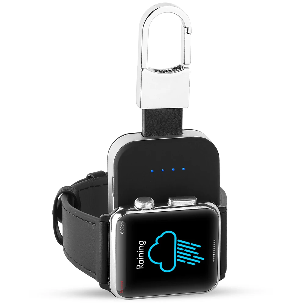 

Portable Wireless Charger for Apple Watch Series 4 3 2 1 Mobile Power Bank QI wireless Charger For iWatch 1 2 3 4 with Hook