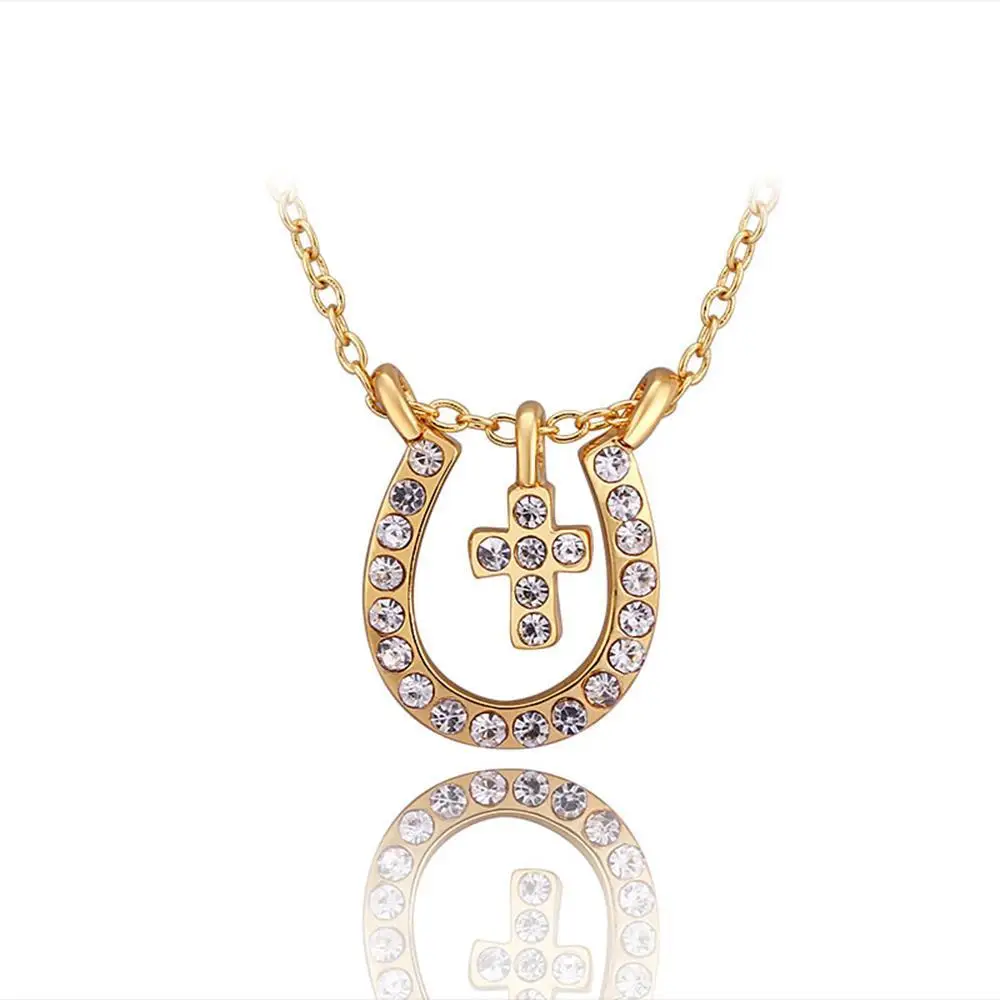N728 WholesaleNickle Free Antiallergic18K Real Gold PlatedNecklace pendantsNew Fashion JewelryFor Women