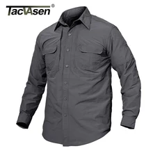 TACVASEN männer Marke Taktische Schnell Trocknend Shirt Atmungs Camp Casual Langarm-shirt Männer Kampfmilitärstiefel Shirts TD-JNE-003