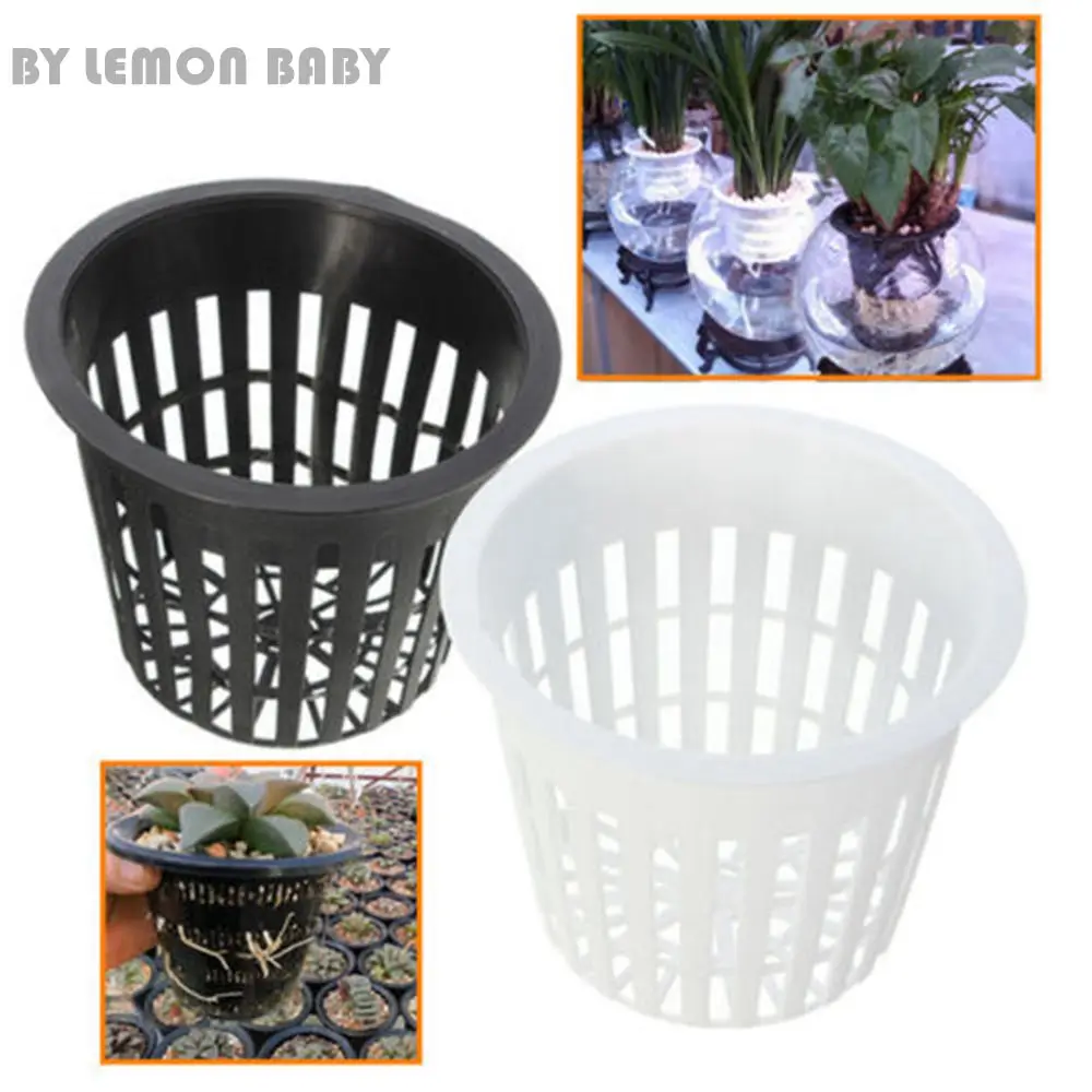 

10 Pcs 3inch Heavy Duty Mesh Pot Net Cup Vegetable Grow Basket Flower Plant Hydroponic Aeroponic Planting Grow SYT9024