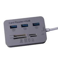 קורא כרטיסים 3.0 Hub 3 יציאות USB ממשק USB + קורא כרטיסים משולב מפצל שילוב איכותי USB Combo Card Reader (5)