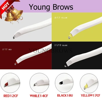 

10 pcs Disposable Microbalding Handtools For Eyebrow Tattooing One Time Use Permanent Makeup Manual Pen