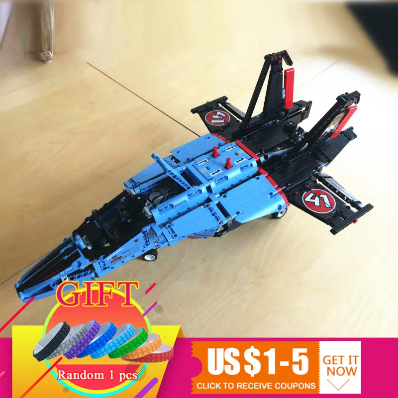 

20031 1151pcs Technical Series The jet racing aircraft set Compatible with 42066 Model Building Kits Brick Toy lepin