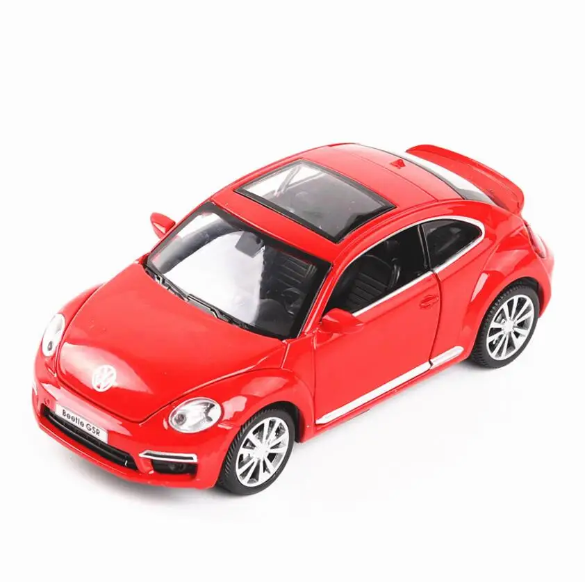 1/32 Diecasts & Toy транспортные средства Beatle модель автомобиля со звуком и светом коллекция автомобиля игрушки для мальчика Детский подарок brinquedos