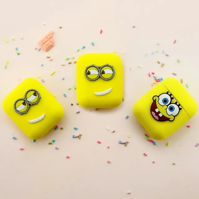 Yellow Unique Style 3D Cartoon Silicone Case For Apple