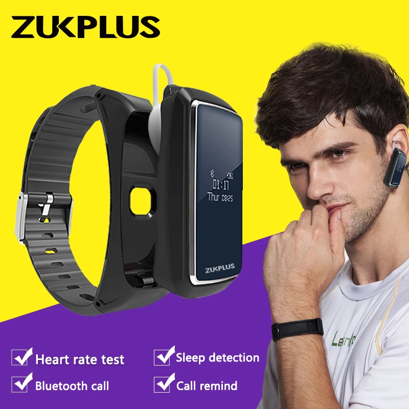 Умные часы zukplus Bluetooth наушники умные мужские спортивные беспроводные гарнитуры