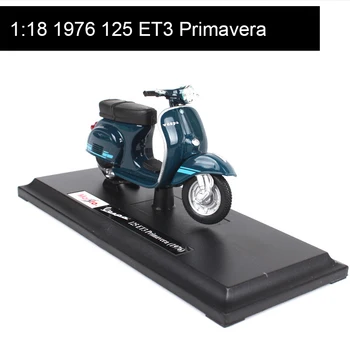 

Maisto 1:18 Motorcycle Models VESPA Piaggio 1976 125 ET3 Primavera model bike Base Diecast Moto Children Toy For Gift Collection