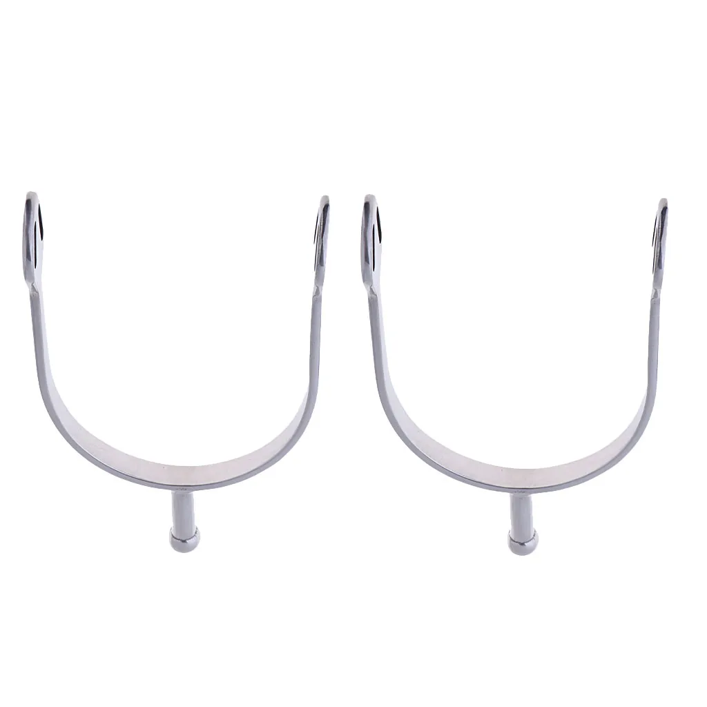 1 Pair Stainless Steel Horse Spurs Equestrian Horse Riding Spurs 14x8x2cm