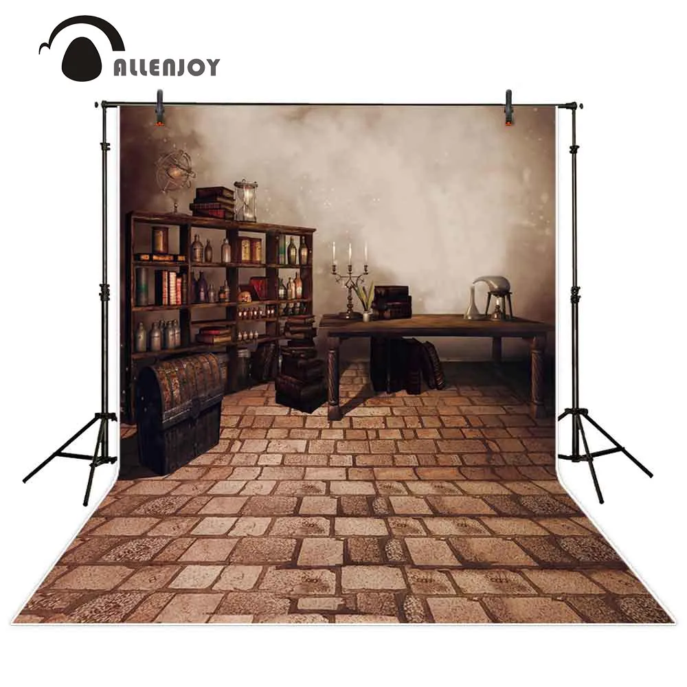 Allenjoy фон для фотосъемки винтажный Рабочий стол книжная полка украшение