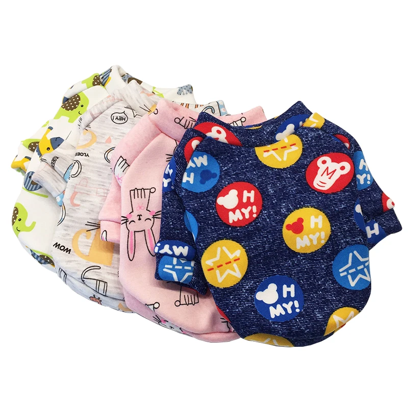 

Cute Cartoon Pet Dog Clothes Soft Warm Dog Colorful Kawaii Puppy Coat Jackets For Small Dogs And Cats Clothes Puppy Pet Overalls