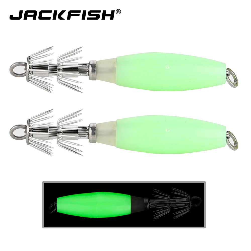 Aliexpress.com : Buy JACKFISH Luminous Squid bait 3pcs/lot Fishing Lure