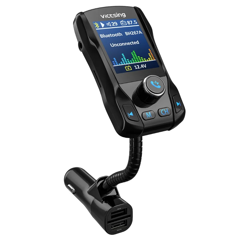 VicTsing Bluetooth fm-передатчик для автомобиля беспроводной Bluetooth радио передатчик адаптер 3 usb порта зарядное устройство MP3 музыкальный плеер