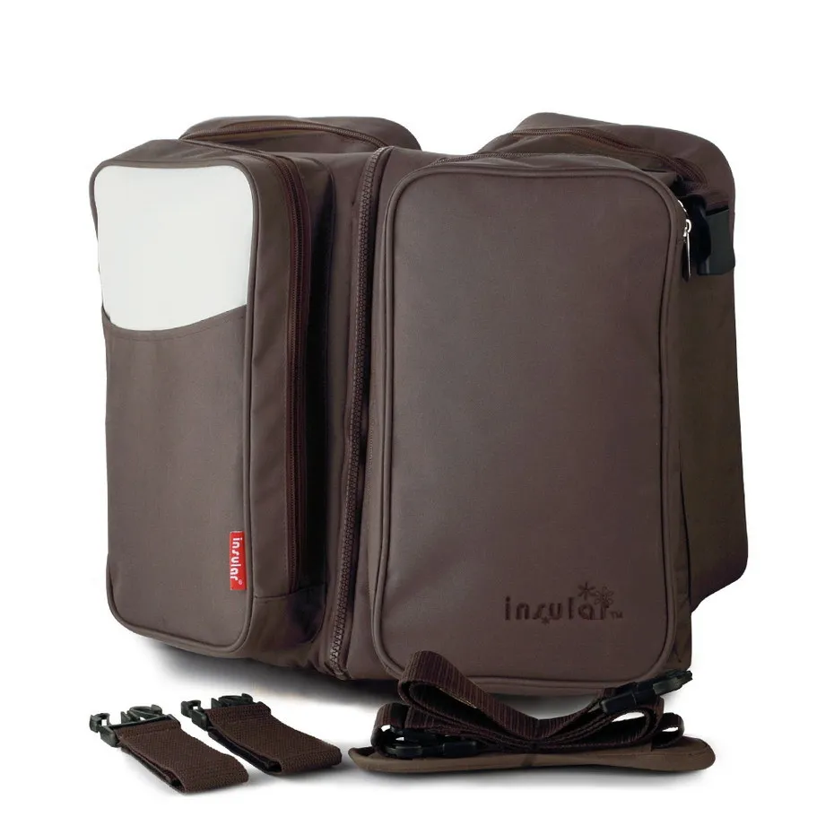 Новое поступление, сумка-мессенджер для детских подгузников, портативная детская кроватка, сумки для путешествий, складные детские кроватки - Цвет: Brown