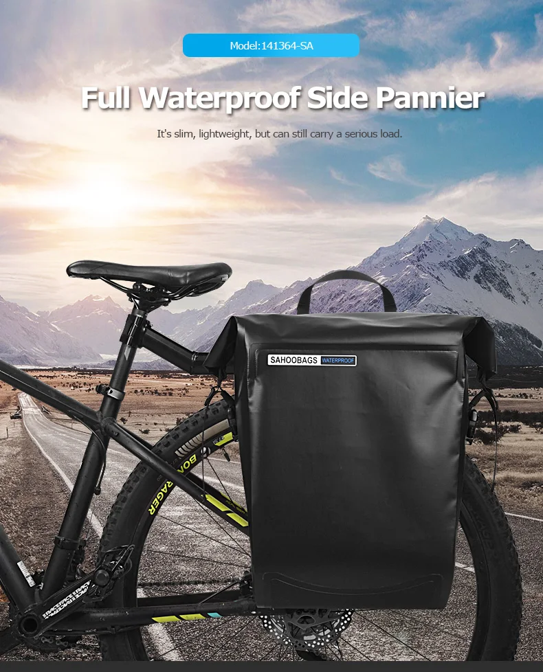 Clearance Sahoo 141364-SA 20L Full Waterproof Dry Mountain Road Bike Bicycle Cycling Pannier Bag Back Rear Seat Trunk Bag Rack Pack 0